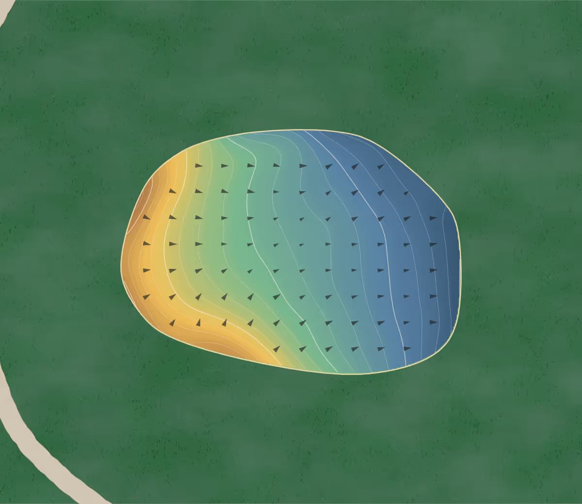 Green contour map of Preakness Hills in Wayne, New Jersey: 230 elevation contours at a 3-inch interval with fall-line arrows, traced from 1-meter lidar