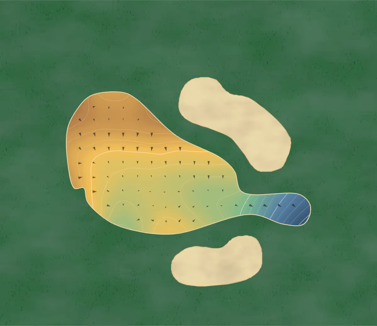Green contour map of Queenstown Harbor in Queenstown, Maryland — 188 elevation contours at a 3-inch interval with fall-line arrows, traced from 1-meter lidar