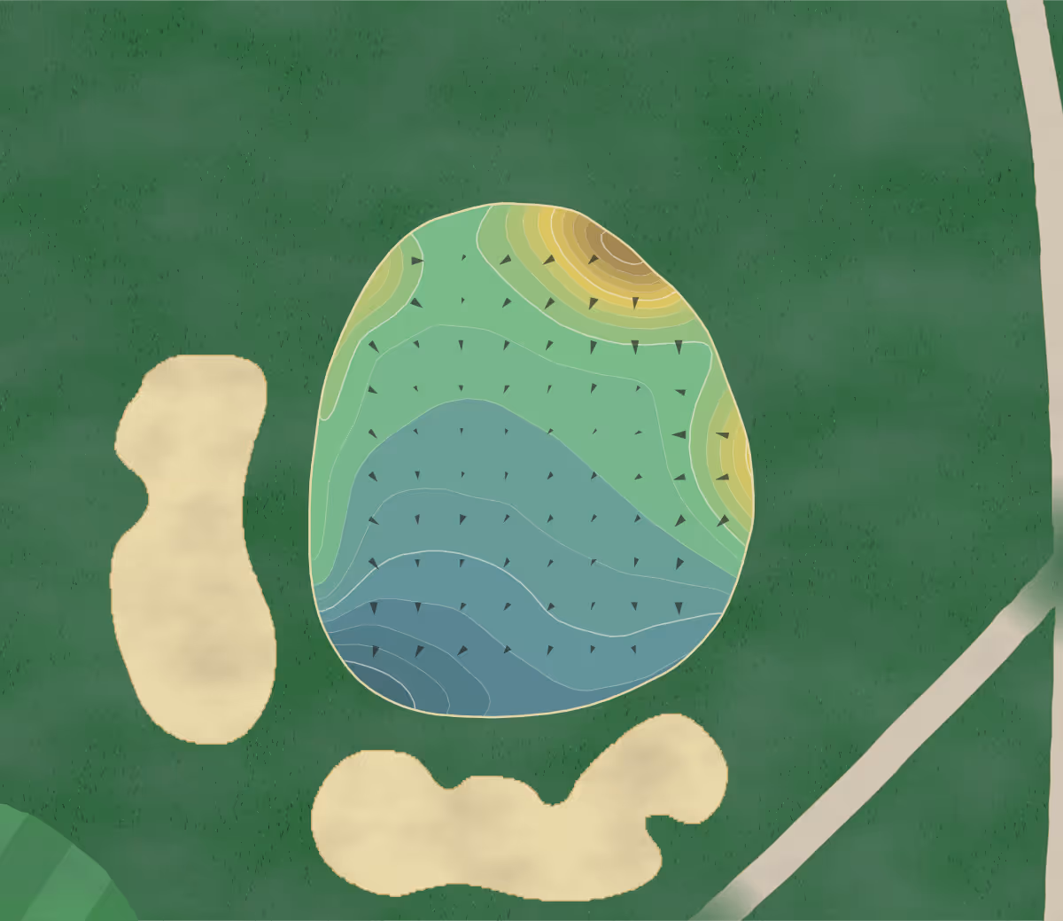 Green contour map of Race Brook in Orange, Connecticut — 254 elevation contours at a 3-inch interval with fall-line arrows, traced from 1-meter lidar