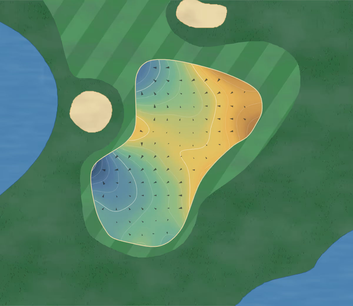 Green contour map of Racoon Creek in Littleton, Colorado — 184 elevation contours at a 3-inch interval with fall-line arrows, traced from 1-meter lidar