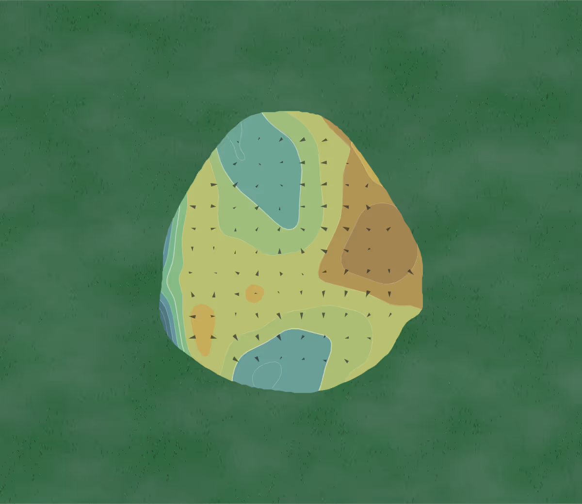 Green contour map of Red Fox Run in Michigan, United States — 107 elevation contours at a 3-inch interval with fall-line arrows, traced from 1-meter lidar