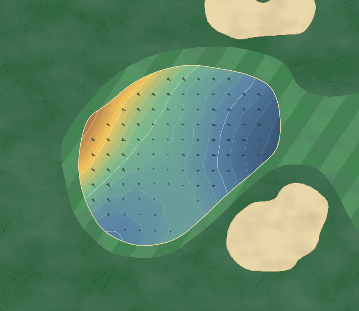 Green contour map of Red Fox in Foxfire, North Carolina — 79 elevation contours at a 3-inch interval with fall-line arrows, traced from 1-meter lidar
