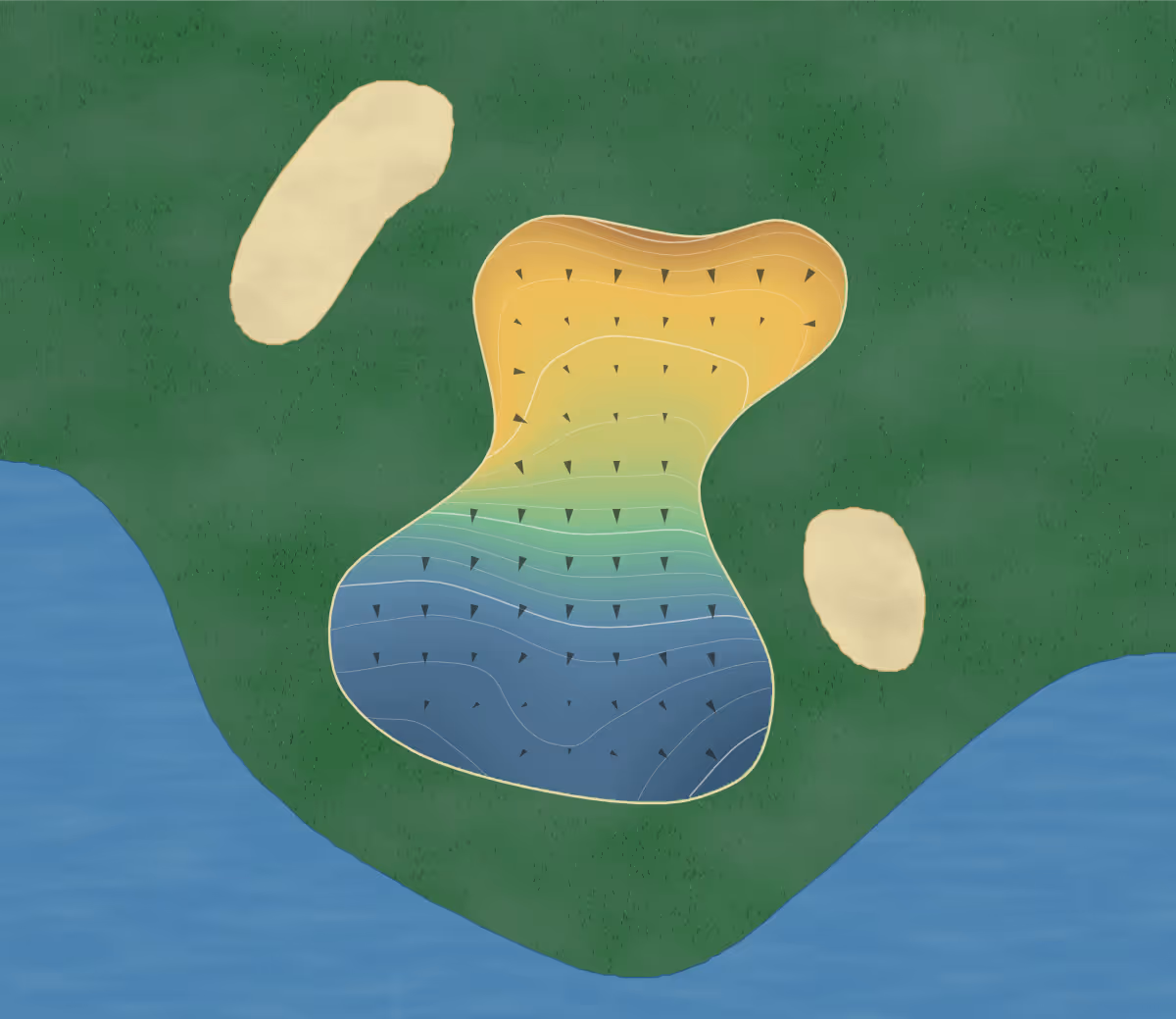 Green contour map of Redfield in Boonville, Missouri: 212 elevation contours at a 3-inch interval with fall-line arrows, traced from 1-meter lidar