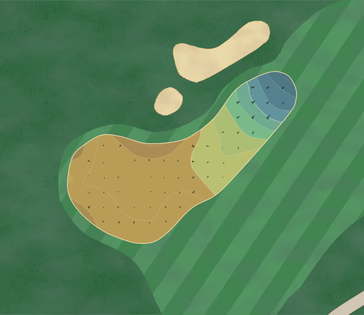 Green contour map of Reflection Ridge in Wichita, Kansas — 181 elevation contours at a 3-inch interval with fall-line arrows, traced from 1-meter lidar
