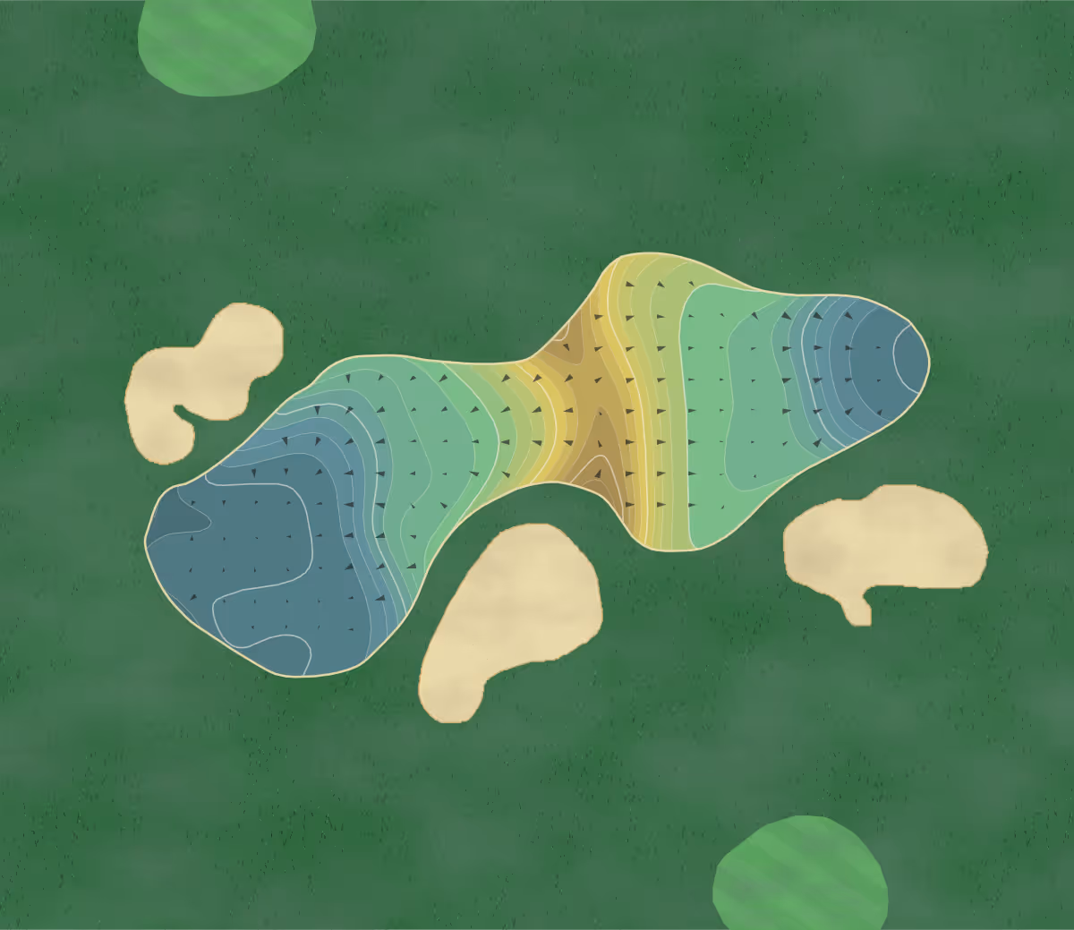 Green contour map of Reidy Creek in Escondido, California — 226 elevation contours at a 3-inch interval with fall-line arrows, traced from 1-meter lidar