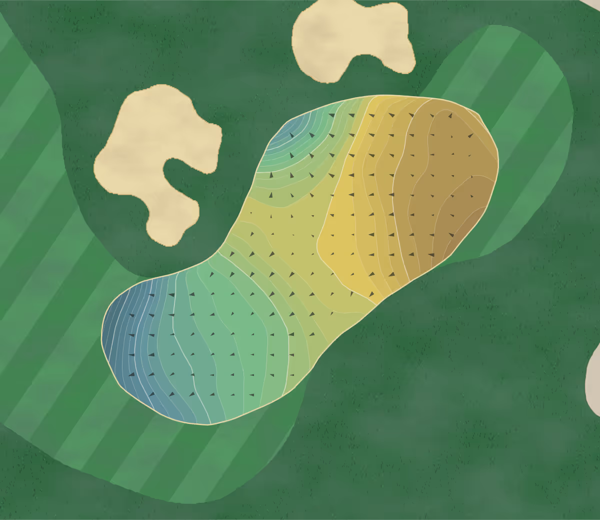 Green contour map of Ridge Back in Ringoes, New Jersey — 368 elevation contours at a 3-inch interval with fall-line arrows, traced from 1-meter lidar