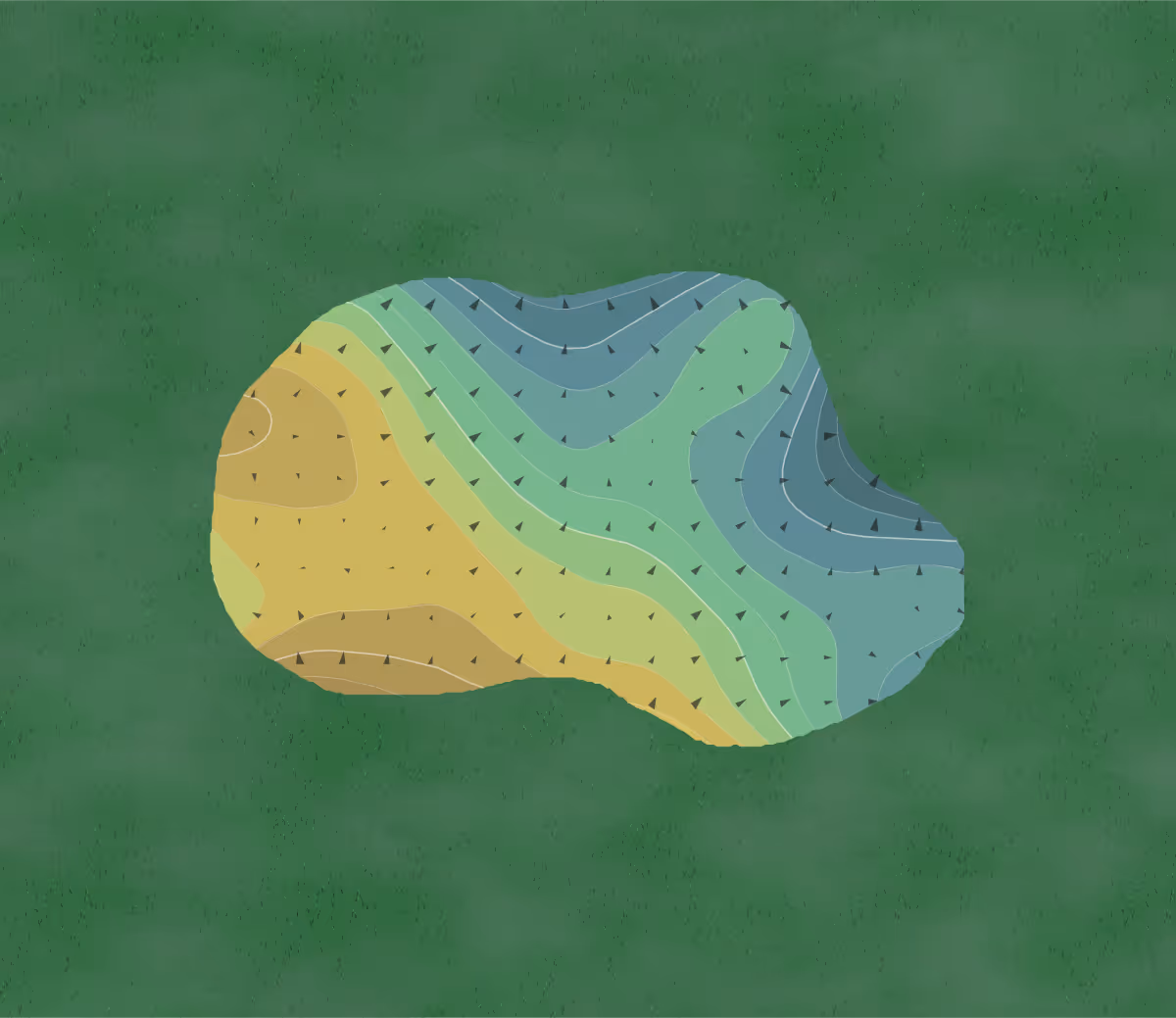 Green contour map of Ridge in West Valley, Utah — 232 elevation contours at a 3-inch interval with fall-line arrows, traced from 1-meter lidar