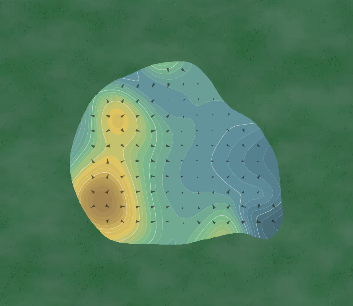 Green contour map of Rio Colorado in Bay City, Texas — 196 elevation contours at a 3-inch interval with fall-line arrows, traced from 1-meter lidar