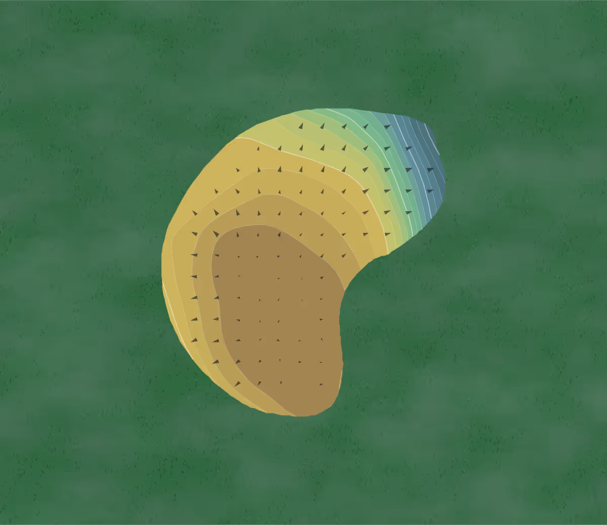 Green contour map of Rippling Rapids in Cheboygan, Michigan — 136 elevation contours at a 3-inch interval with fall-line arrows, traced from 1-meter lidar