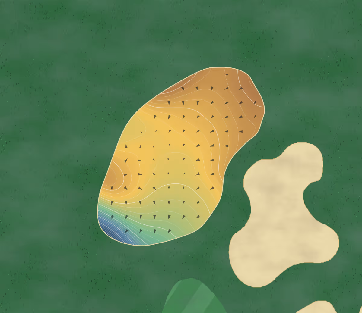 Green contour map of River Bend in Lisle, Illinois: 119 elevation contours at a 3-inch interval with fall-line arrows, traced from 1-meter lidar