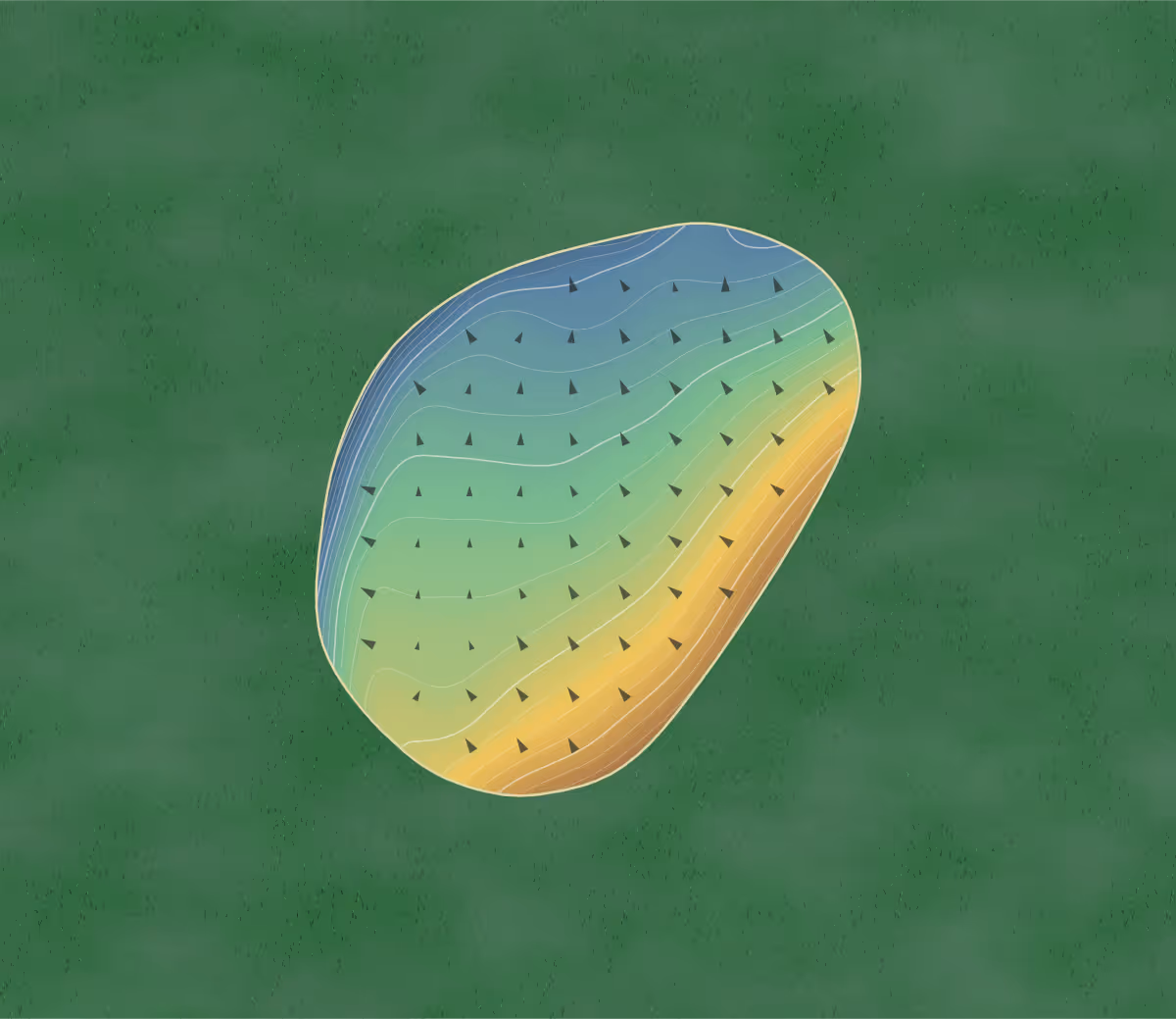 Green contour map of River Club Golf in Clarksville, Tennessee — 261 elevation contours at a 3-inch interval with fall-line arrows, traced from 1-meter lidar