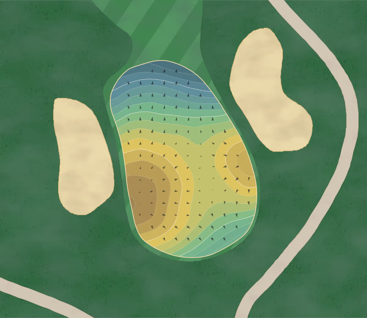 Green contour map of River Run in Sparta, Wisconsin — 232 elevation contours at a 3-inch interval with fall-line arrows, traced from 1-meter lidar