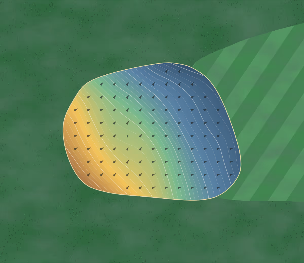 Green contour map of Rivers Bend at Old in Preston, Minnesota: 170 elevation contours at a 3-inch interval with fall-line arrows, traced from 1-meter lidar