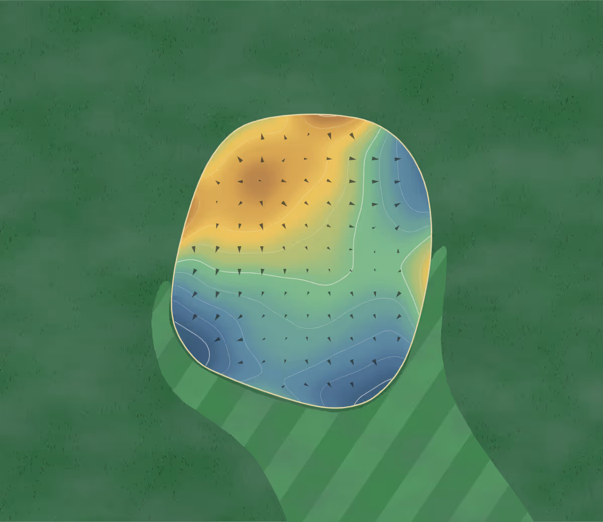 Green contour map of Riverside in Bozeman, Montana: 149 elevation contours at a 3-inch interval with fall-line arrows, traced from 1-meter lidar