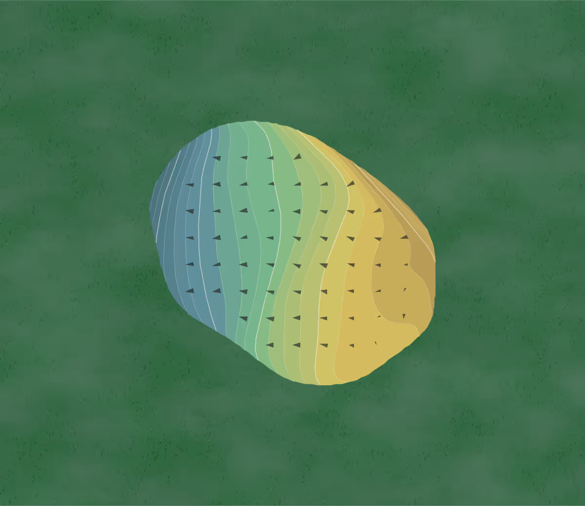 Green contour map of Riverside Country Club in Trenton, Missouri — 121 elevation contours at a 3-inch interval with fall-line arrows, traced from 1-meter lidar