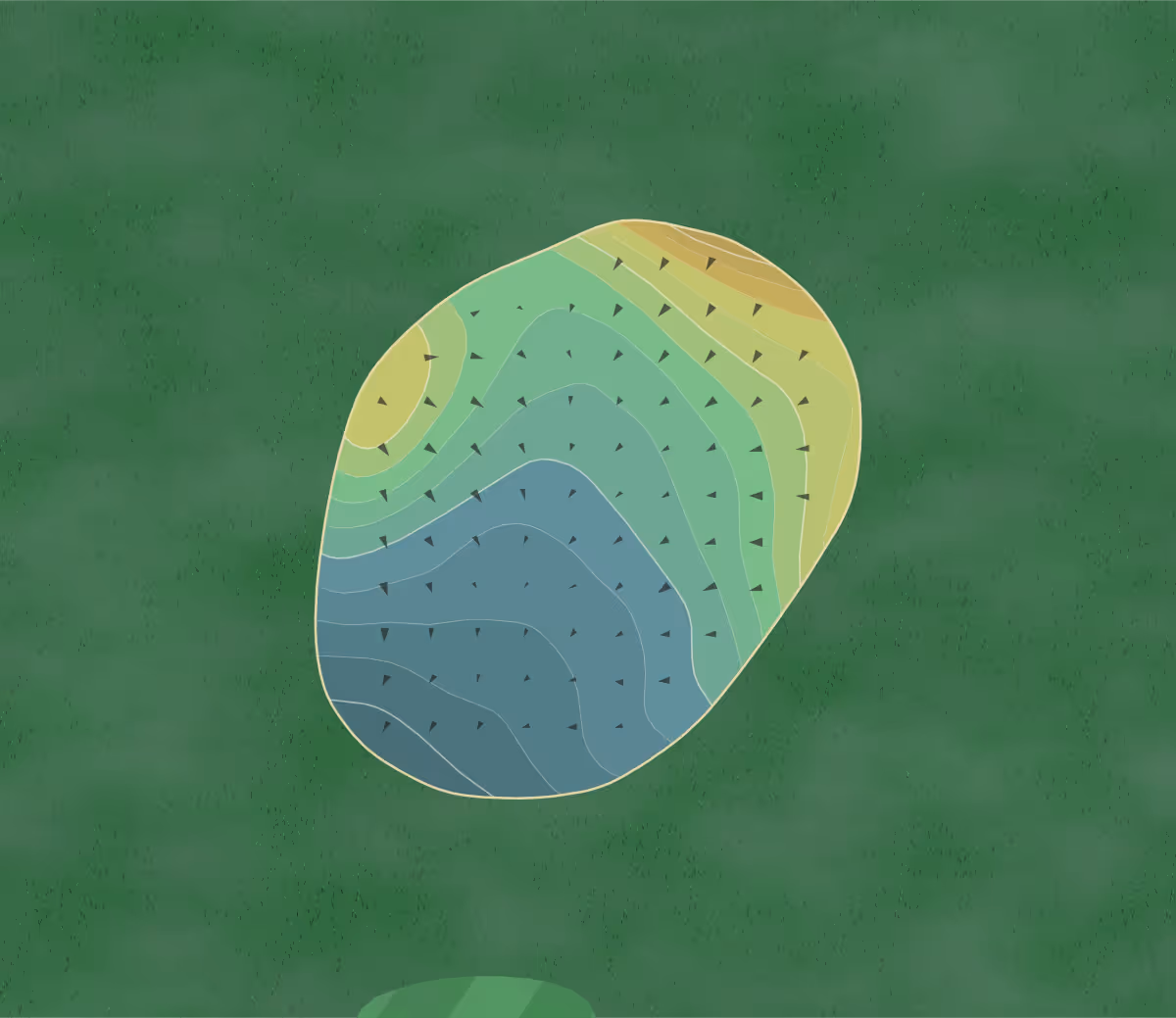 Green contour map of Riverview Highlands in Riverview, Michigan — 261 elevation contours at a 3-inch interval with fall-line arrows, traced from 1-meter lidar