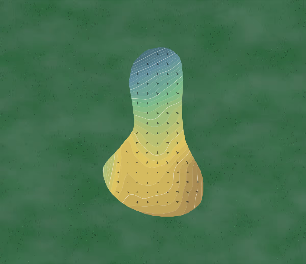 Green contour map of Rock Hill in Manorville, New York — 295 elevation contours at a 3-inch interval with fall-line arrows, traced from 1-meter lidar