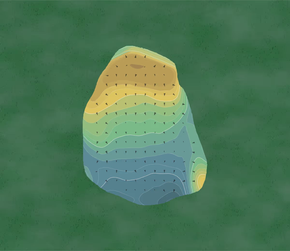Green contour map of Rockville Links in Rockville Center, New York — 242 elevation contours at a 3-inch interval with fall-line arrows, traced from 1-meter lidar
