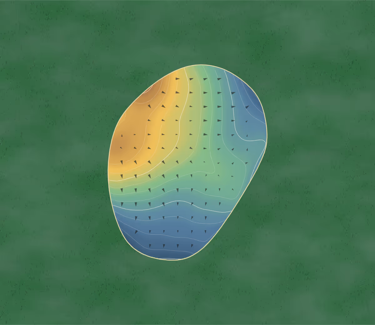 Green contour map of Rocky Lakes in Springfield, Ohio: 163 elevation contours at a 3-inch interval with fall-line arrows, traced from 1-meter lidar