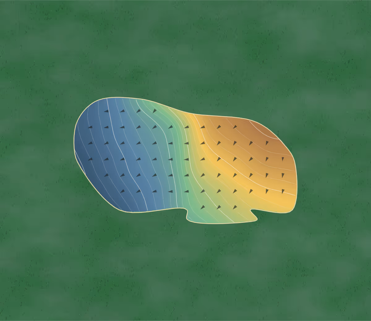 Green contour map of Rohanna's in Waynesburg, Pennsylvania: 218 elevation contours at a 3-inch interval with fall-line arrows, traced from 1-meter lidar