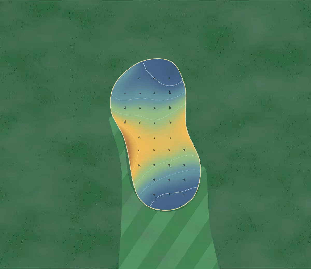 Green contour map of Rosedale in Bradenton, Florida — 85 elevation contours at a 3-inch interval with fall-line arrows, traced from 1-meter lidar