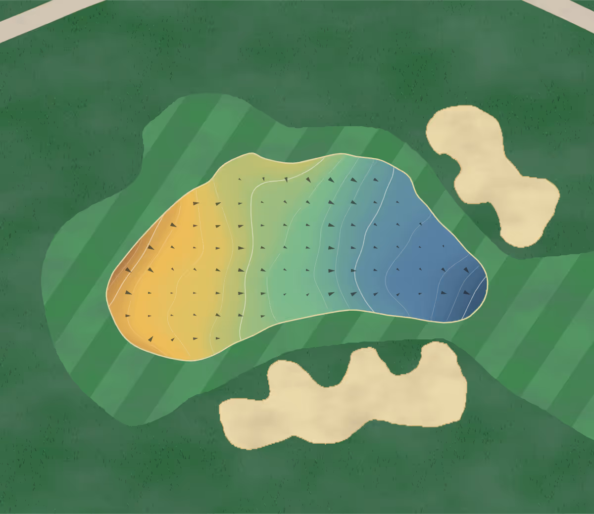Green contour map of Saddleback in Firestone, Colorado — 166 elevation contours at a 3-inch interval with fall-line arrows, traced from 1-meter lidar