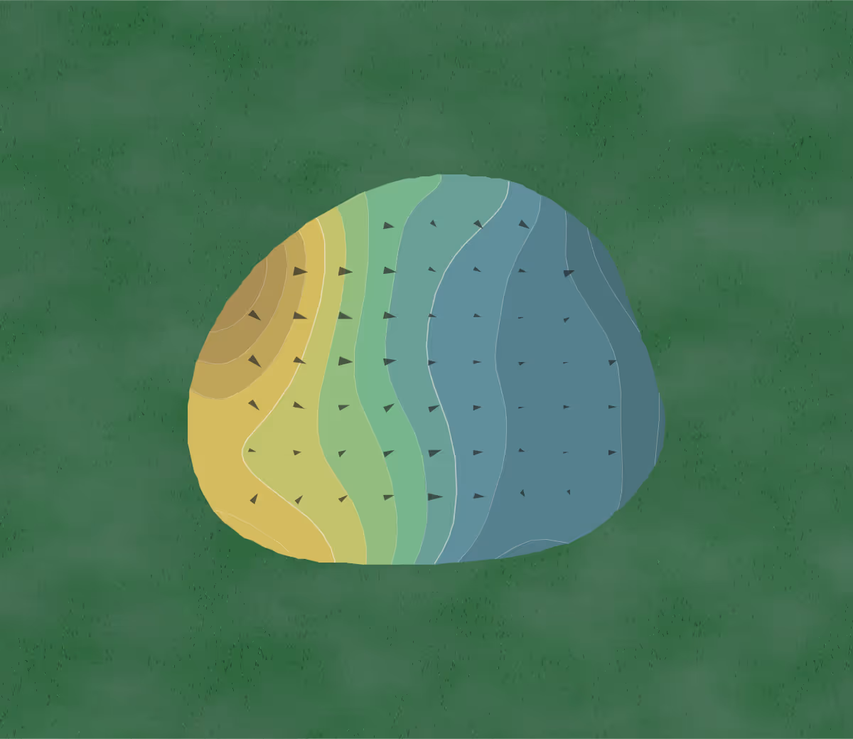 Green contour map of Saint Andrews South in Punta Gorda, Florida — 59 elevation contours at a 3-inch interval with fall-line arrows, traced from 1-meter lidar