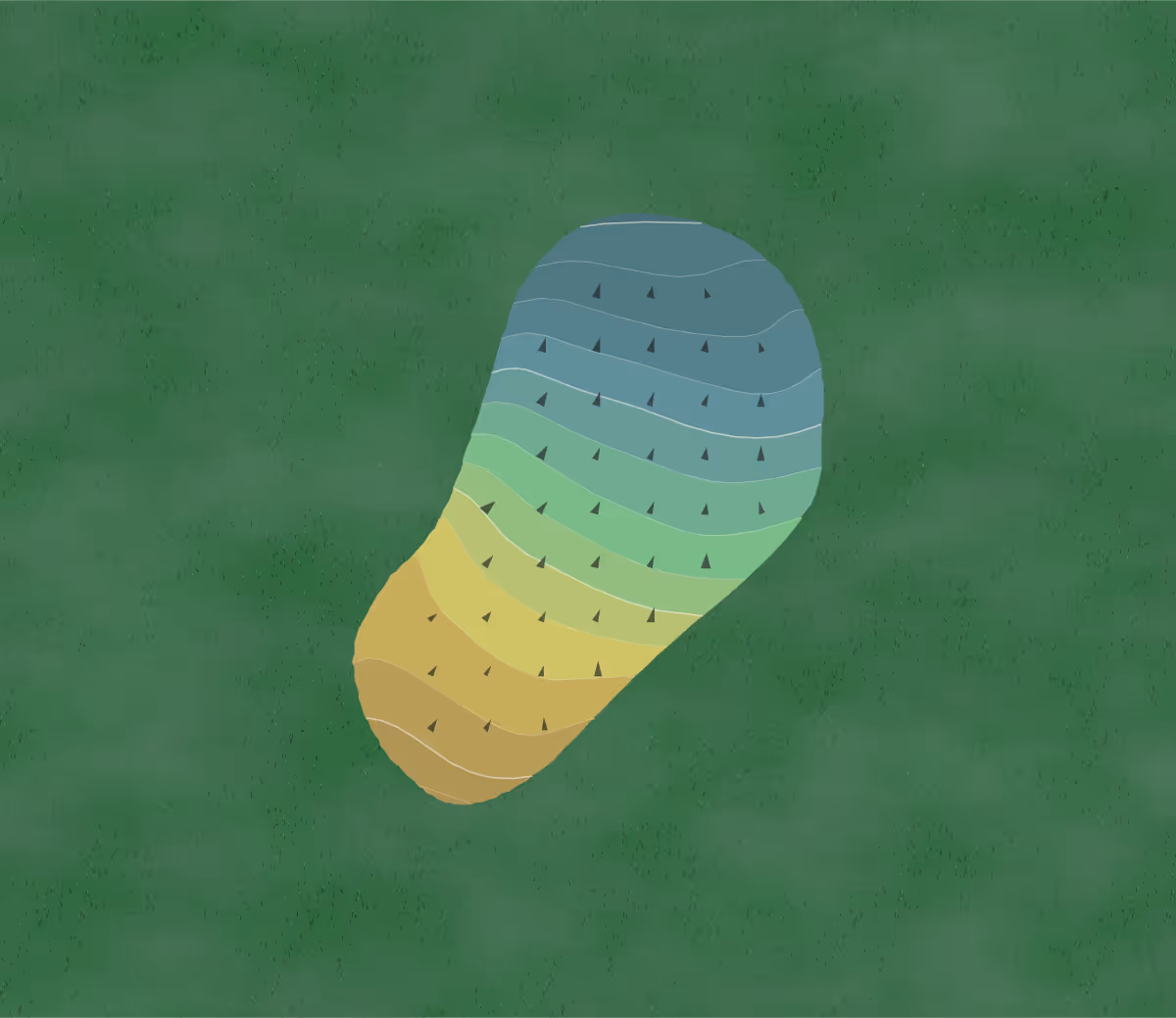 Green contour map of San Carlos in Ft. Myers, Florida — 166 elevation contours at a 3-inch interval with fall-line arrows, traced from 1-meter lidar