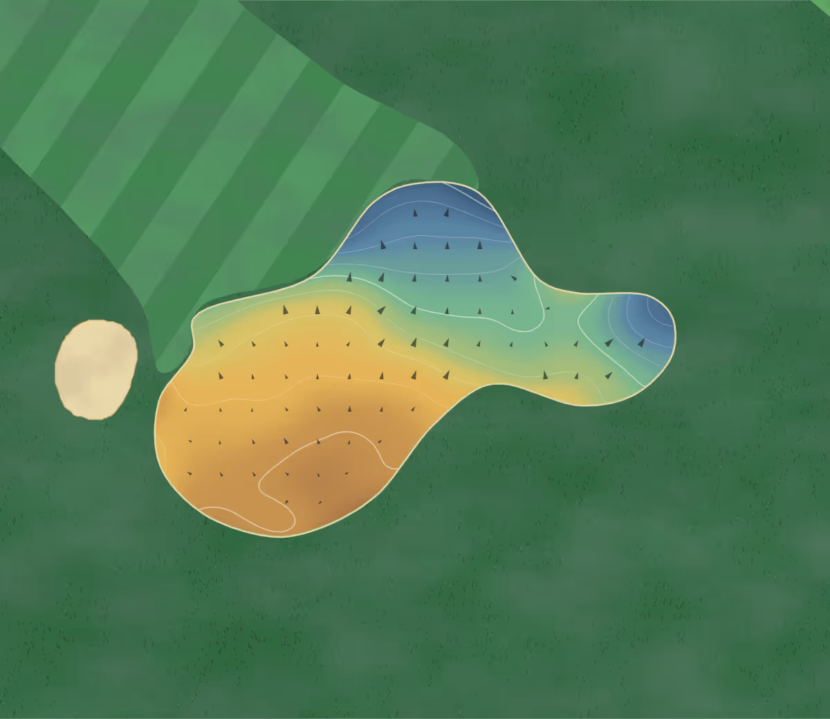 Green contour map of Schneiters Riverside in Ogden, Utah: 117 elevation contours at a 3-inch interval with fall-line arrows, traced from 1-meter lidar