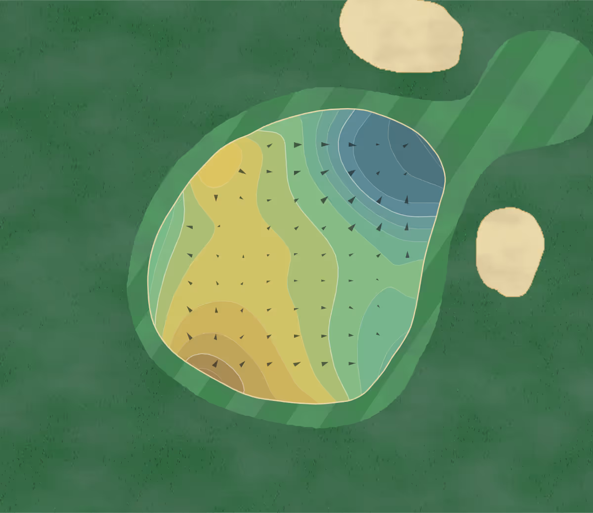 Green contour map of Sebastian Municipal in Sebastian, Florida — 148 elevation contours at a 3-inch interval with fall-line arrows, traced from 1-meter lidar