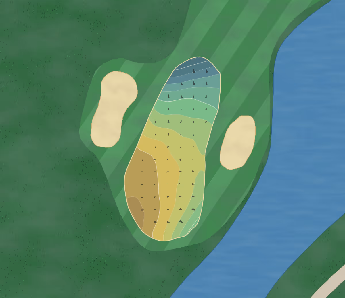Green contour map of Sewells Point in Norfolk, Virginia — 185 elevation contours at a 3-inch interval with fall-line arrows, traced from 1-meter lidar