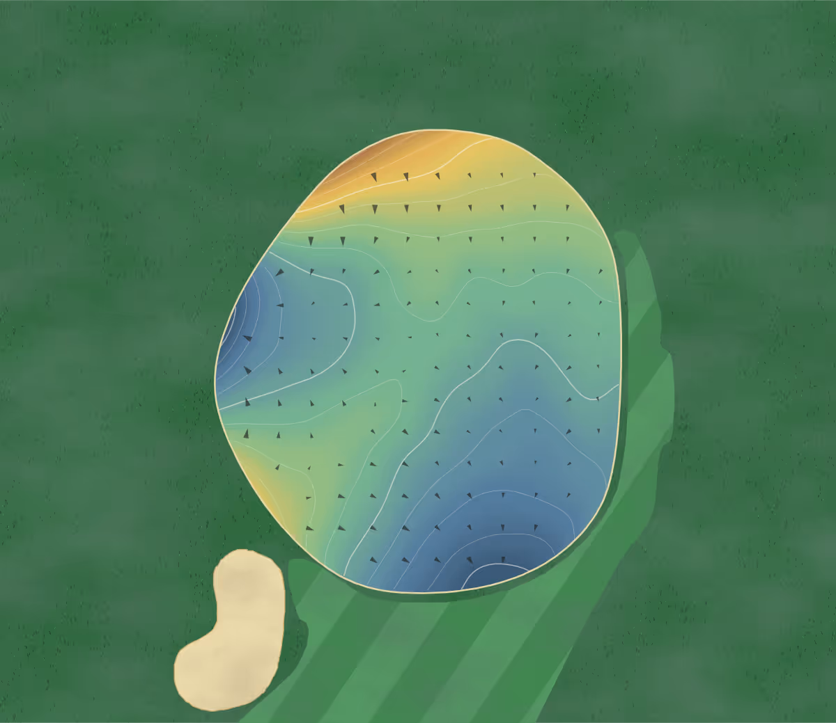 Green contour map of Shadow Wood North in Bonita Springs, Florida: 144 elevation contours at a 3-inch interval with fall-line arrows, traced from 1-meter lidar