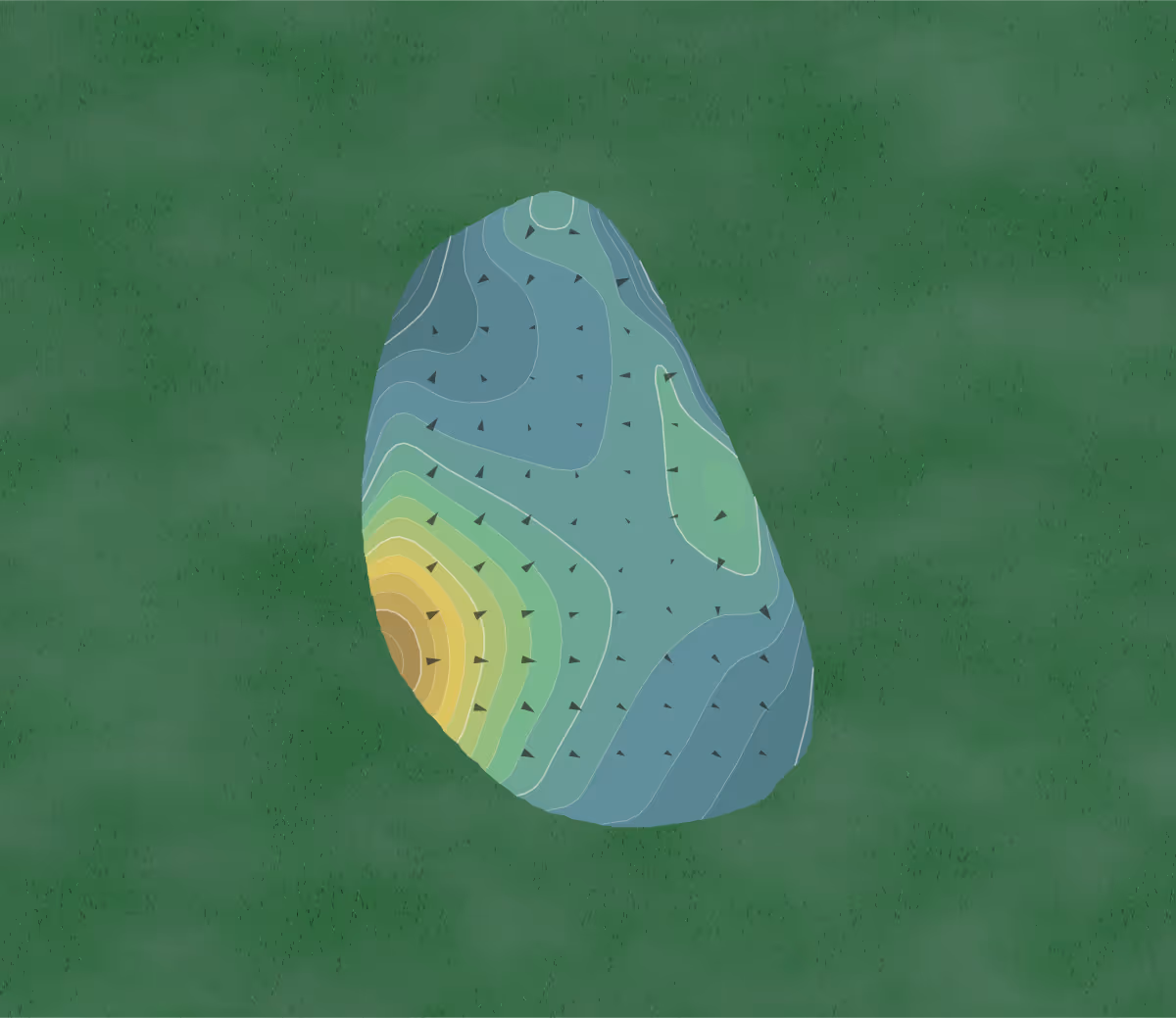 Green contour map of Shadow Wood Preserve in Fort Myers, Florida — 277 elevation contours at a 3-inch interval with fall-line arrows, traced from 1-meter lidar