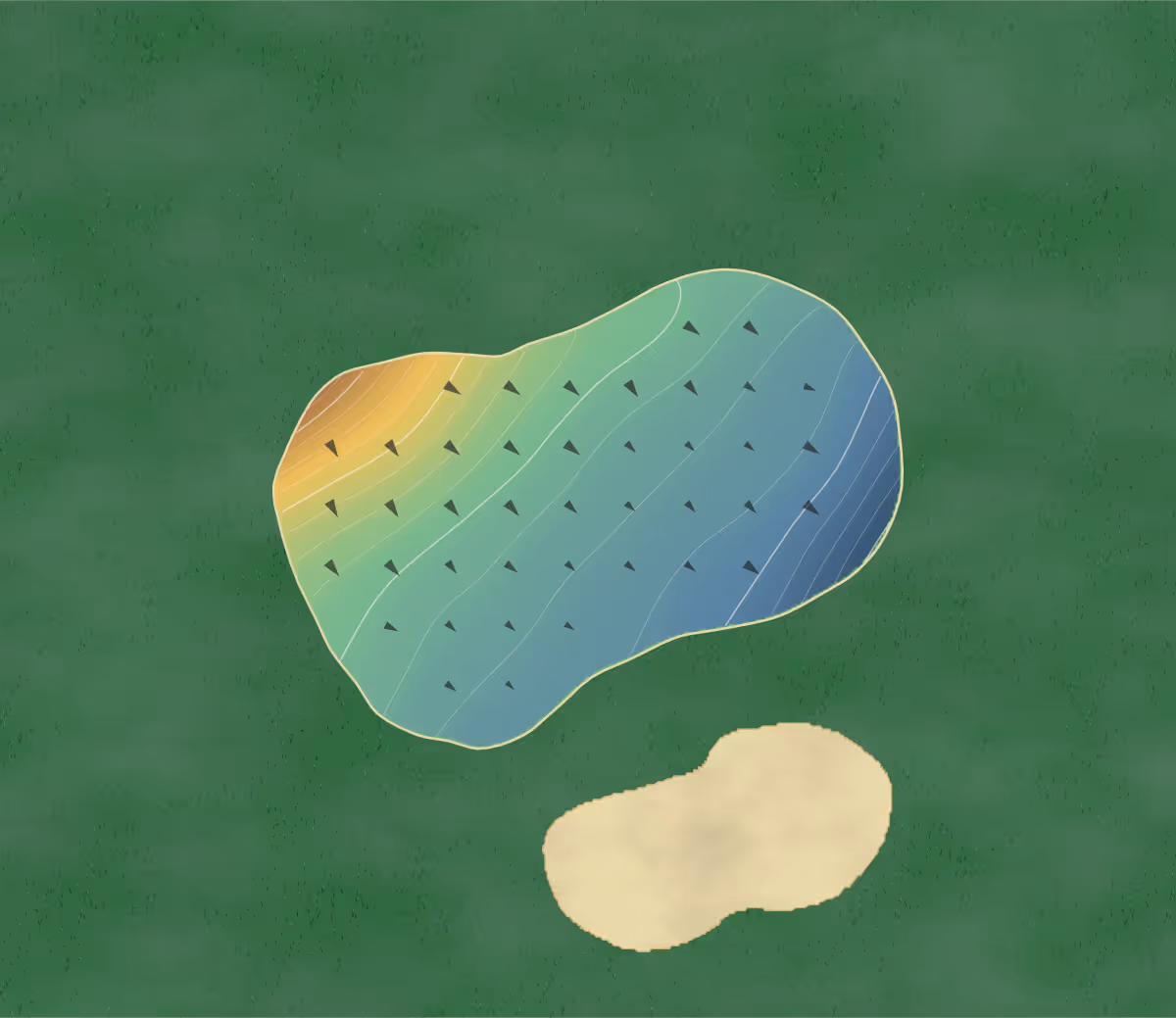 Green contour map of Shawnee in Lima, Ohio — 191 elevation contours at a 3-inch interval with fall-line arrows, traced from 1-meter lidar