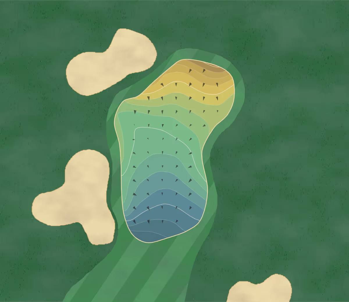 Green contour map of Simi Hills in Simi Valley, California — 199 elevation contours at a 3-inch interval with fall-line arrows, traced from 1-meter lidar