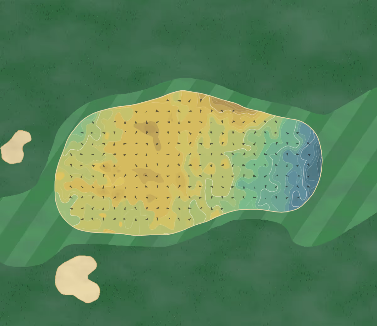 Green contour map of Simsbury Farms in Simsbury, Connecticut — 234 elevation contours at a 3-inch interval with fall-line arrows, traced from 1-meter lidar