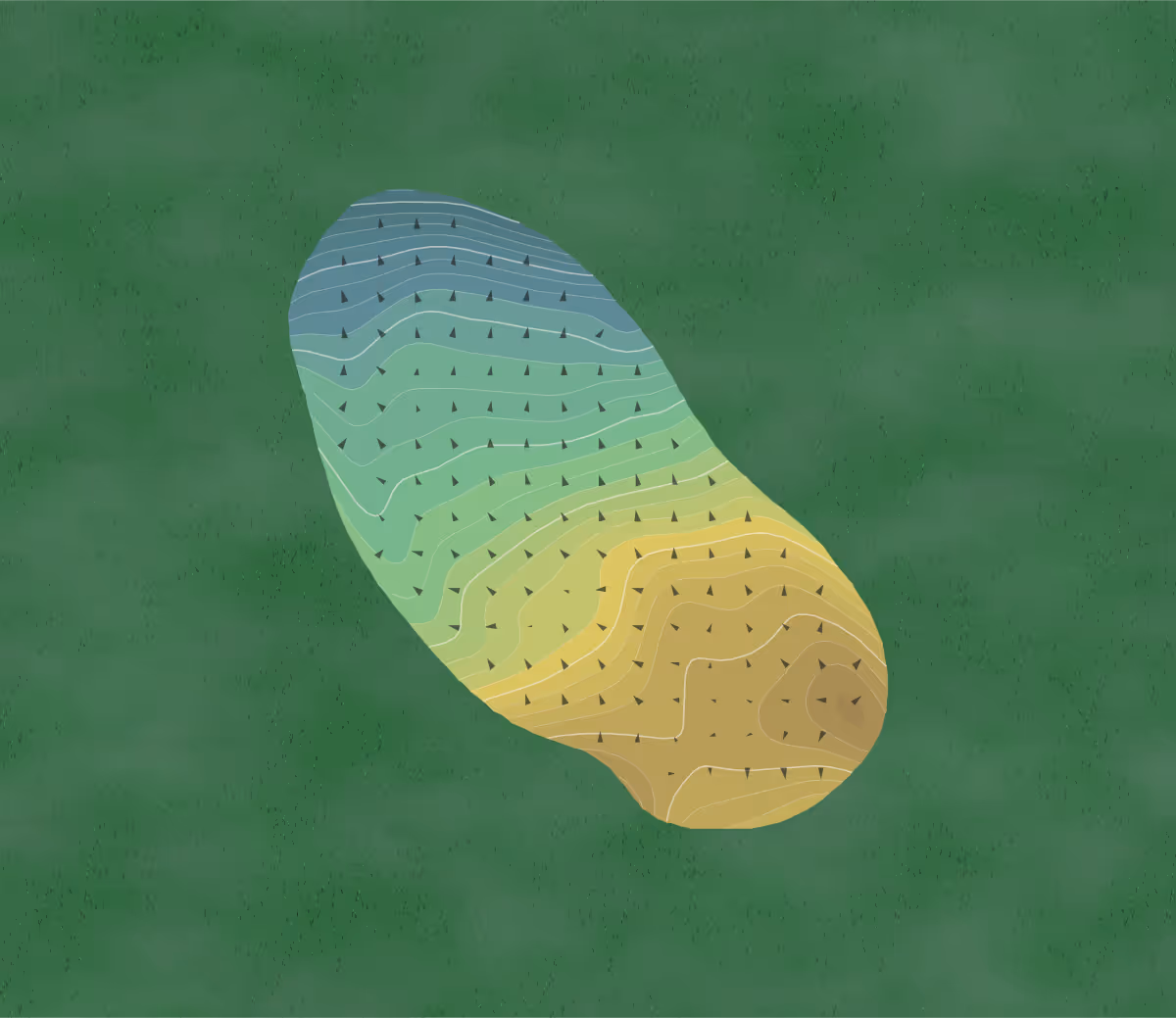 Green contour map of Siren National in Siren, Wisconsin — 318 elevation contours at a 3-inch interval with fall-line arrows, traced from 1-meter lidar