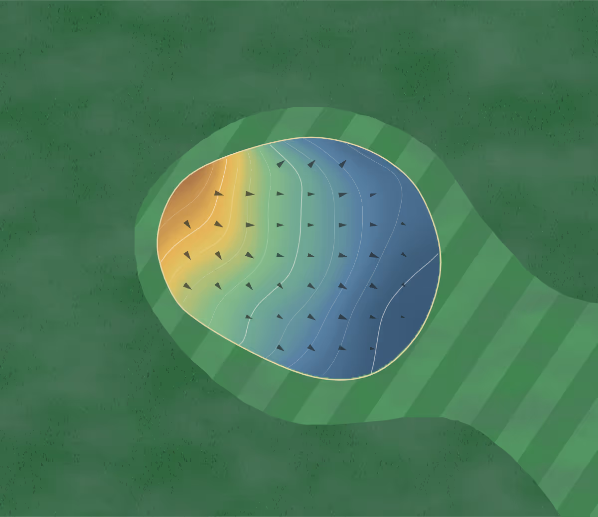 Green contour map of Sistersville in Sistersville, West Virginia: 71 elevation contours at a 3-inch interval with fall-line arrows, traced from 1-meter lidar