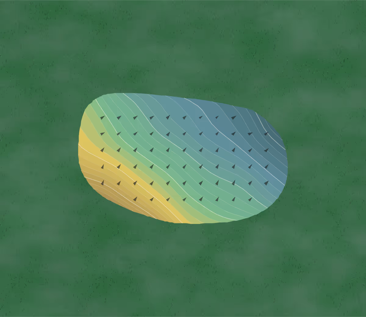 Green contour map of Skyridge Golf Course in Chittenango, New York — 44 elevation contours at a 3-inch interval with fall-line arrows, traced from 1-meter lidar