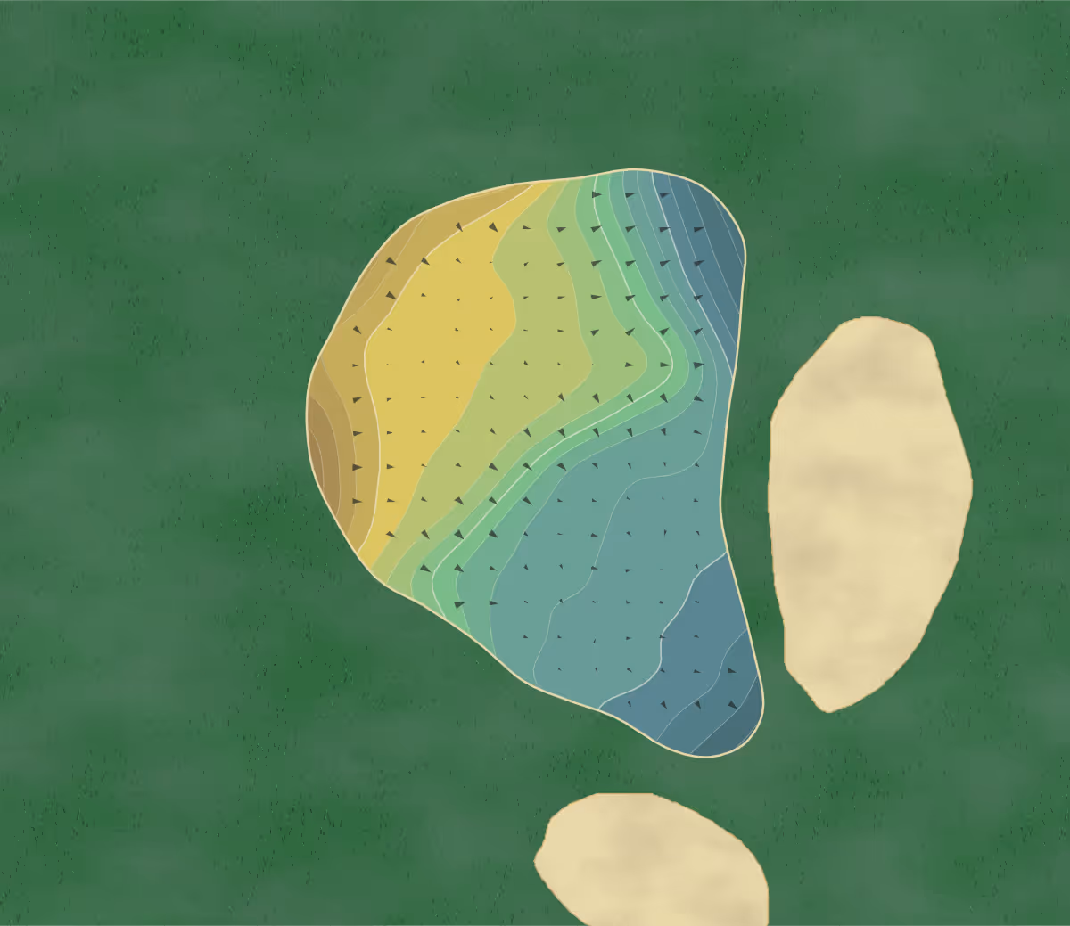 Green contour map of Souhegan Woods in Amherst, New Hampshire — 178 elevation contours at a 3-inch interval with fall-line arrows, traced from 1-meter lidar