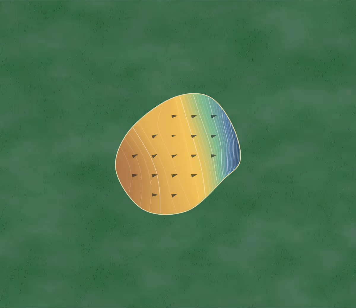 Green contour map of Souillac in Lachapelle-Auzac, France — 209 elevation contours at a 8-centimeter interval with fall-line arrows, traced from 1-meter lidar