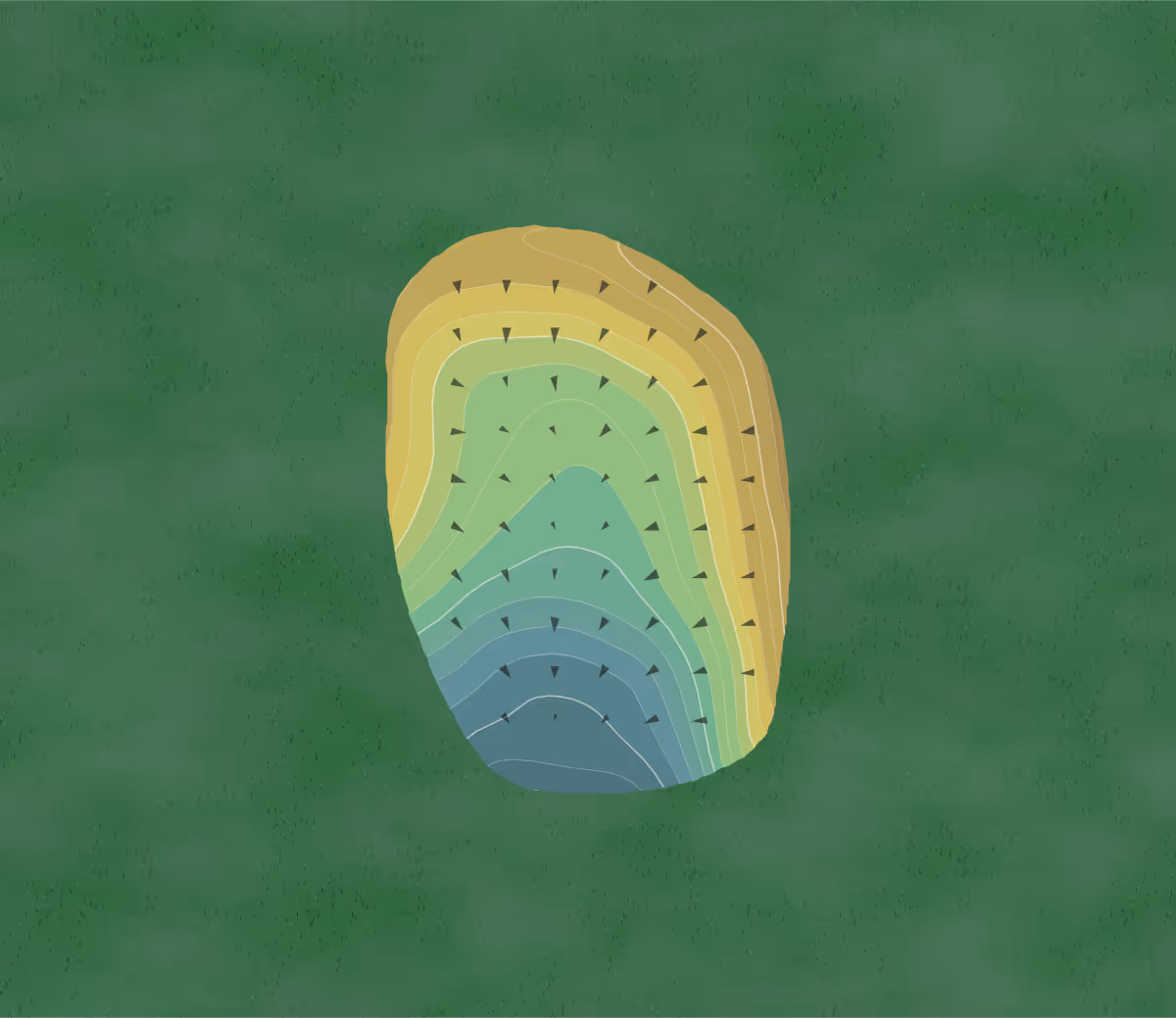 Green contour map of Southern Dutchess in Beacon, New York — 32 elevation contours at a 3-inch interval with fall-line arrows, traced from 1-meter lidar