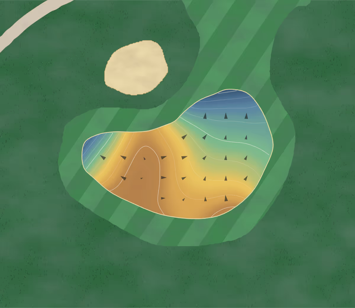 Green contour map of Southern Oaks in Burleson, Texas — 146 elevation contours at a 3-inch interval with fall-line arrows, traced from 1-meter lidar