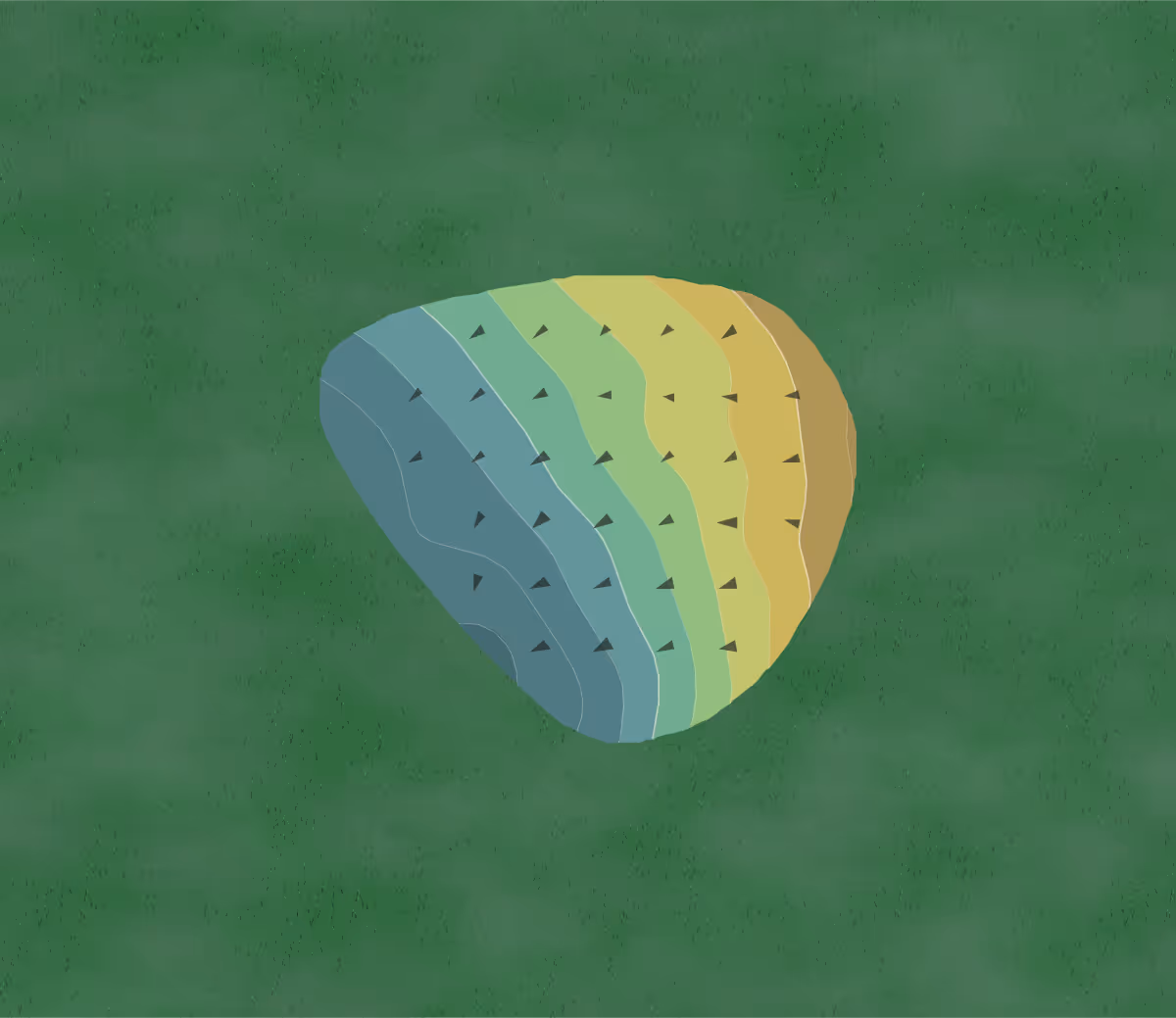 Green contour map of Southridge Golf Course in Sutter, California — 9 elevation contours at a 3-inch interval with fall-line arrows, traced from 1-meter lidar
