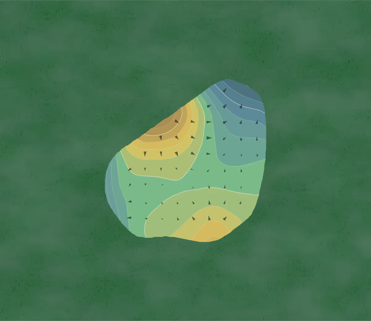 Green contour map of Spooner in Spooner, Wisconsin — 157 elevation contours at a 3-inch interval with fall-line arrows, traced from 1-meter lidar