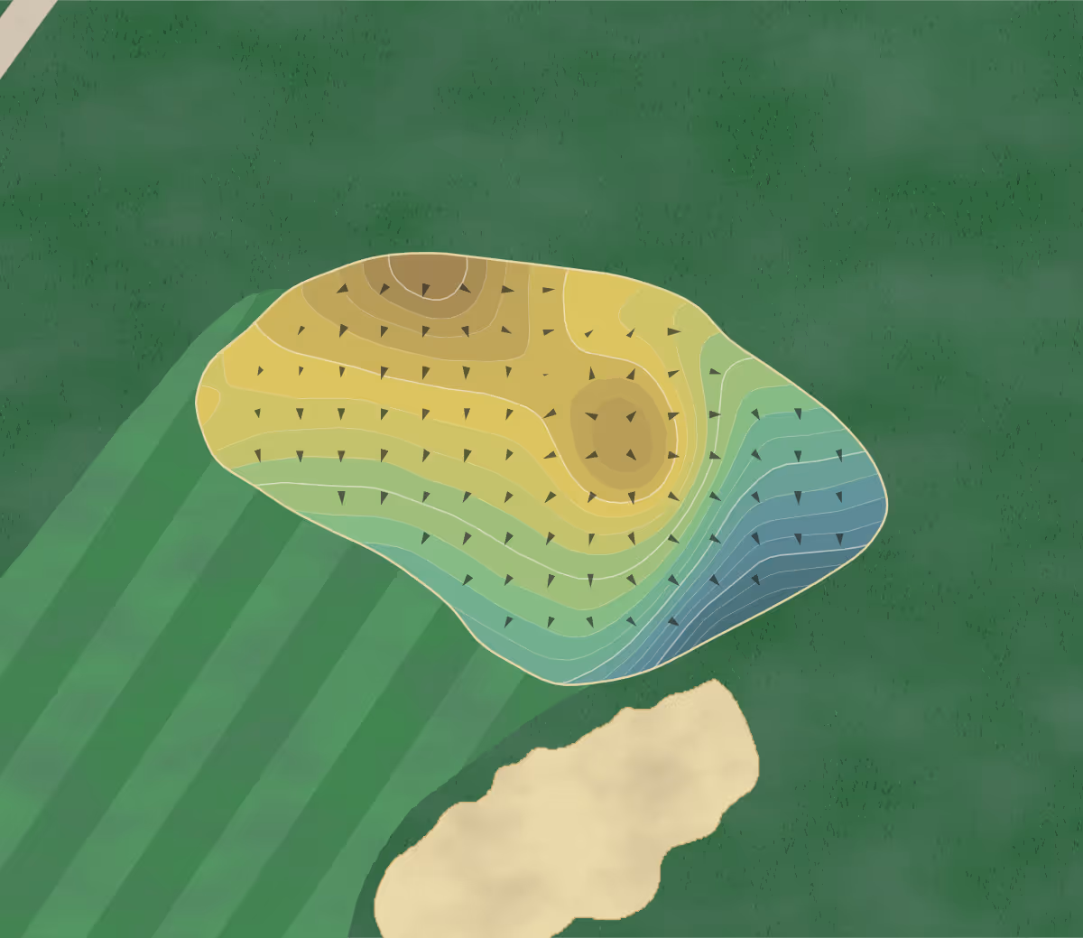 Green contour map of Spring Ford in Royersford, Pennsylvania — 250 elevation contours at a 3-inch interval with fall-line arrows, traced from 1-meter lidar