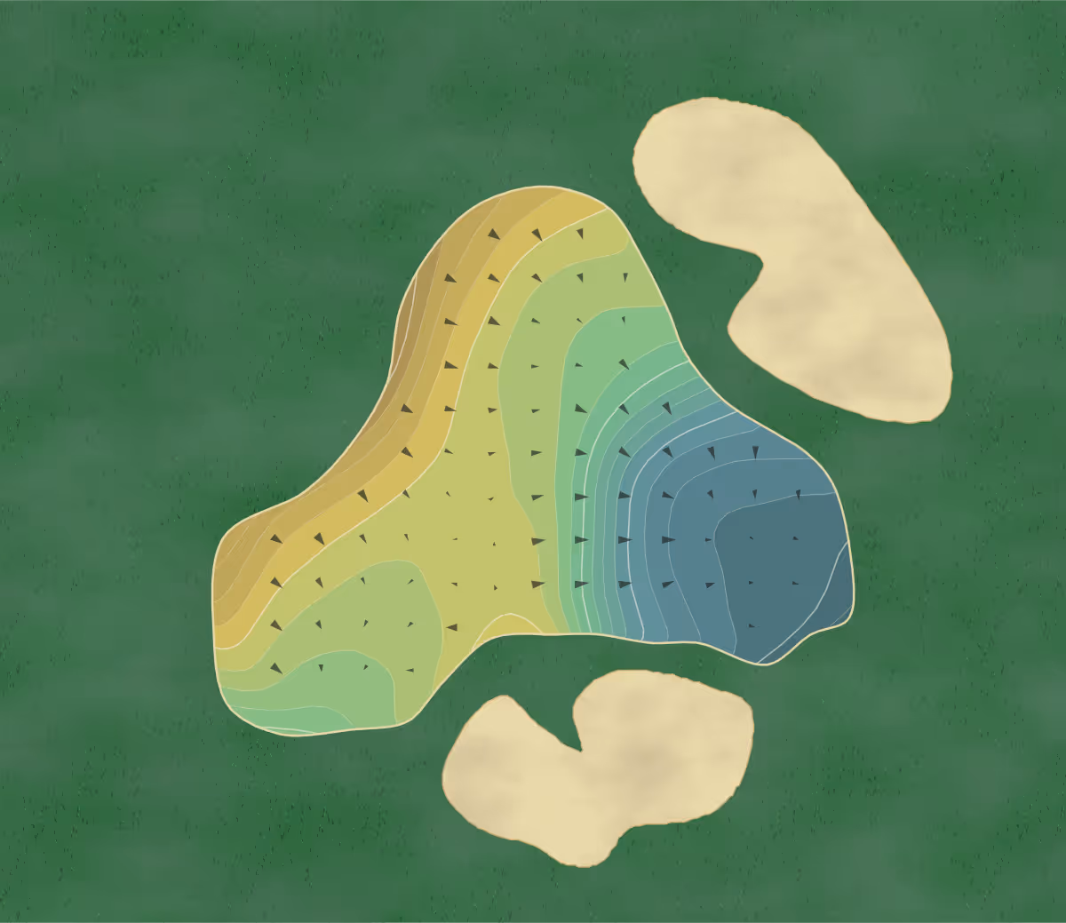 Green contour map of Spring Valley in Columbia, South Carolina — 201 elevation contours at a 3-inch interval with fall-line arrows, traced from 1-meter lidar