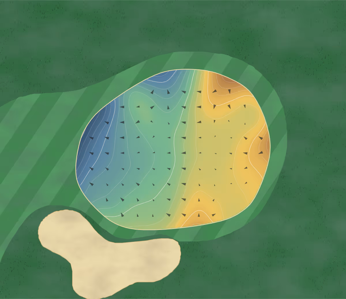 Green contour map of Spring Valley in Calhan, Colorado: 217 elevation contours at a 3-inch interval with fall-line arrows, traced from 1-meter lidar