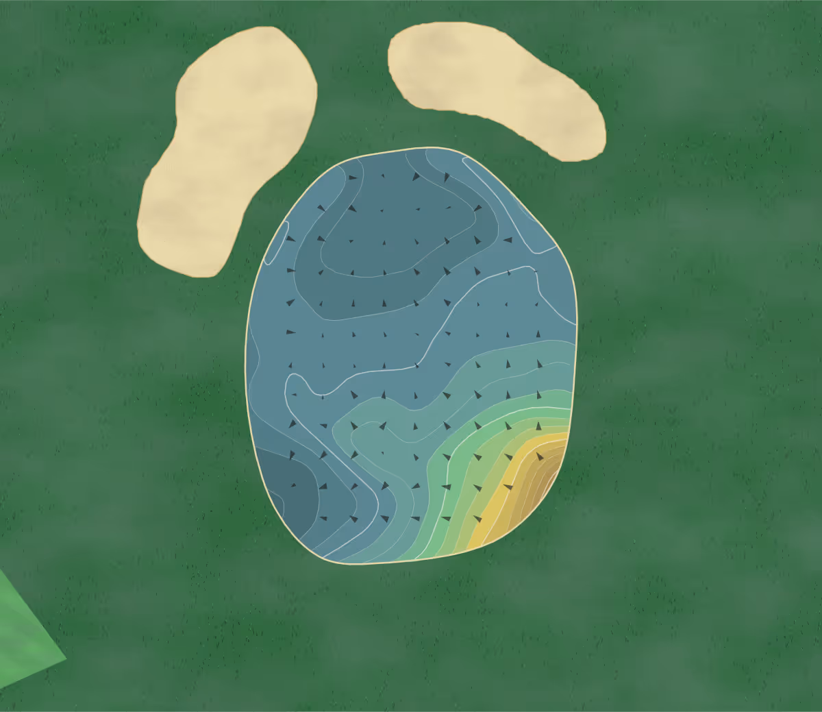 Green contour map of St Bonaventure in Allegany, New York — 93 elevation contours at a 3-inch interval with fall-line arrows, traced from 1-meter lidar