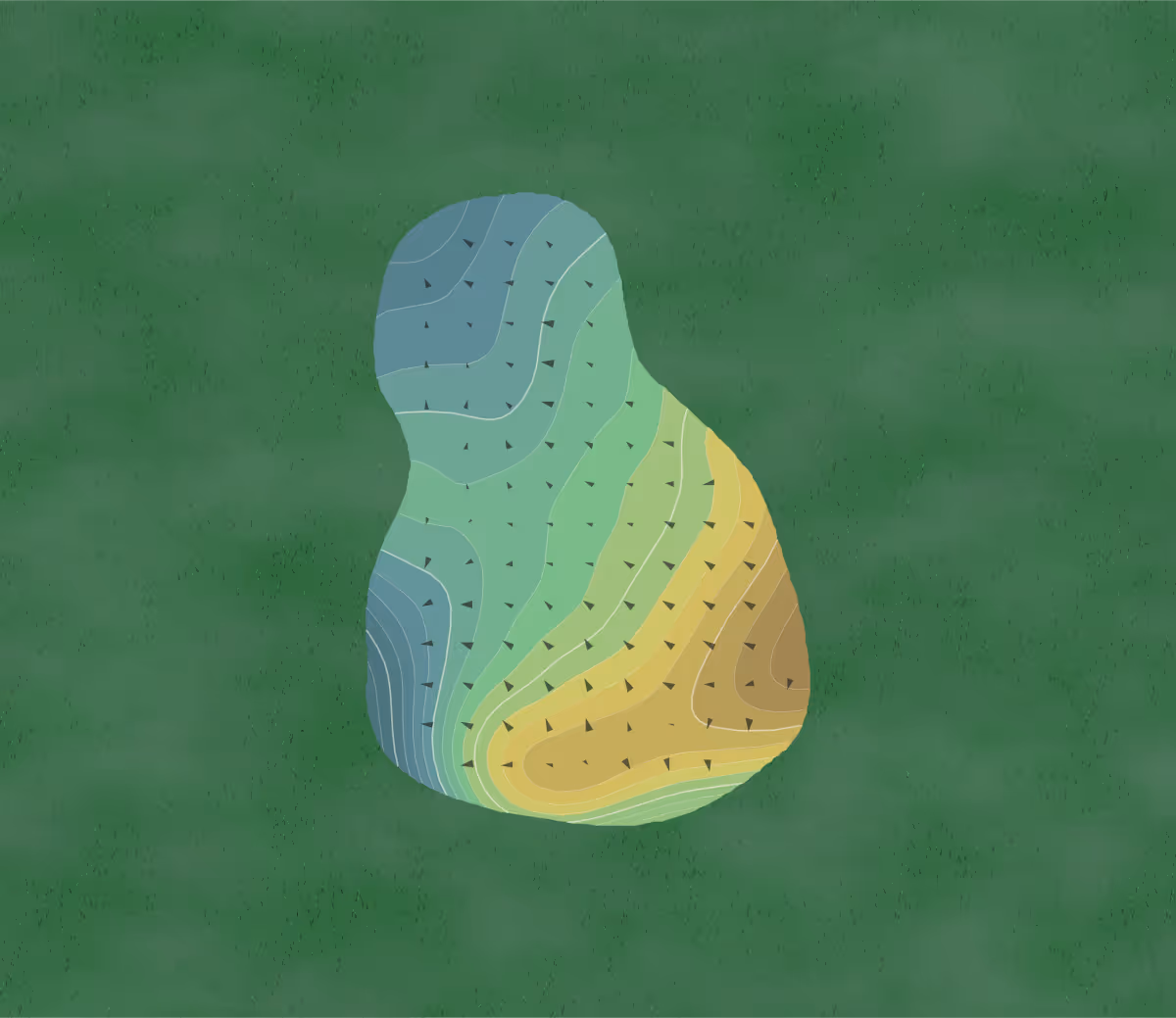 Green contour map of St. Mike's in Ohio, United States — 202 elevation contours at a 3-inch interval with fall-line arrows, traced from 1-meter lidar